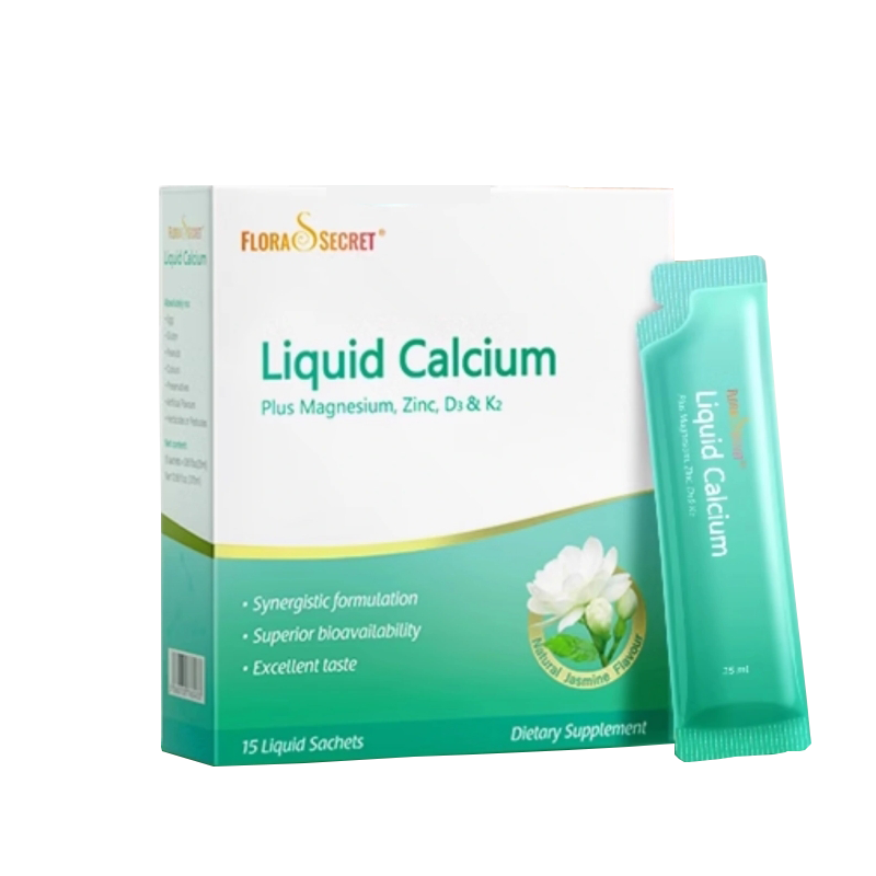 FLORA'S SECRET Liquid Calcium Plus Magnesium, Zinc, D3&K2