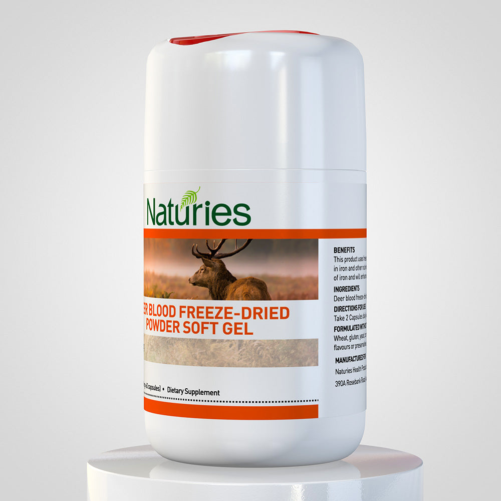 NATURIES Deer Blood Freeze-Dried Powder 60 Capsules