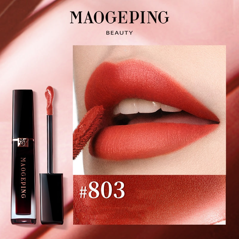 MAOGEPING Soft-Matte Liquid Lipstick Hydrating & Transfer-Proof #803 Muse Red