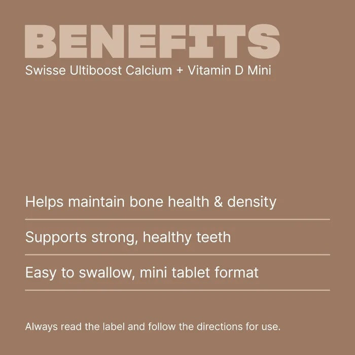 SWISSE Ultiboost Calcium + Vitamin D Mini Tabs 300 Tablets