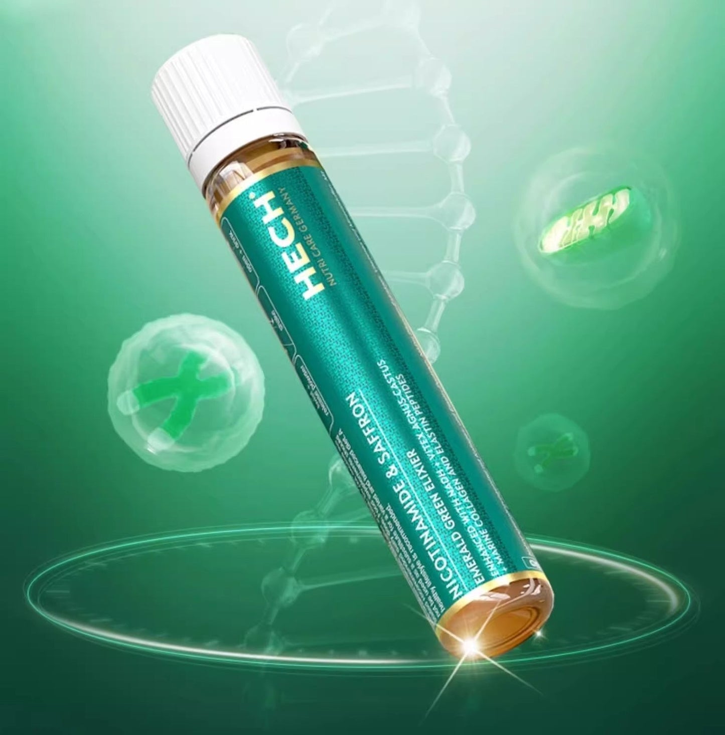 HECH Nicotinamide & Saffron Emerald Green Elixier