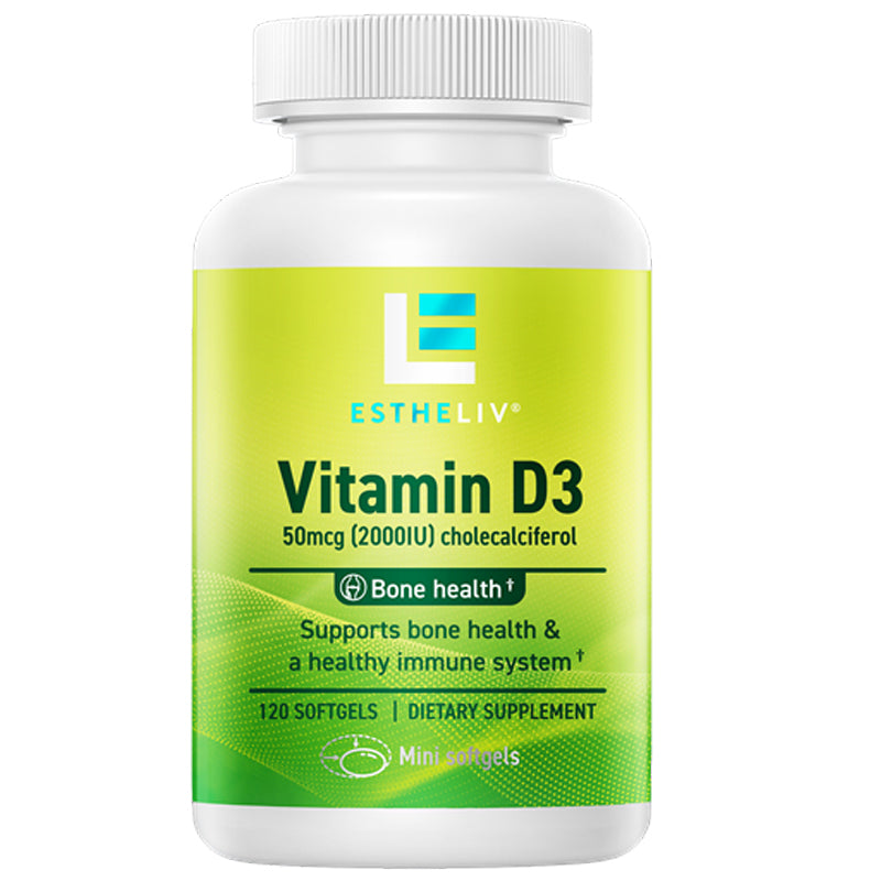 ESTHELIV Vitamin D3 50mcg(2000IU)cholecalciferol