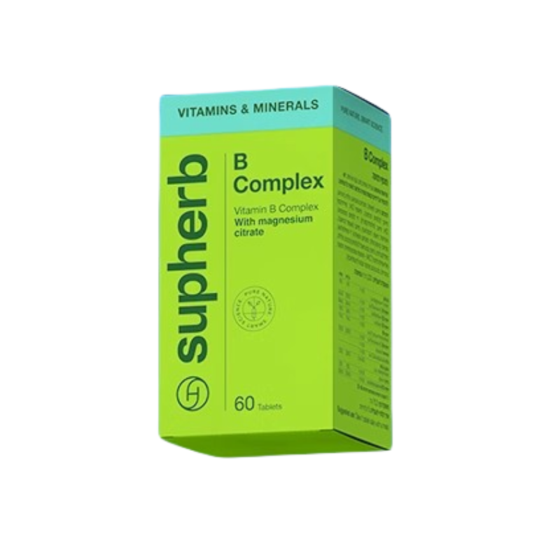 SUPHERB Vitamin B Complex With Magnesium Citrate 60 Capsules