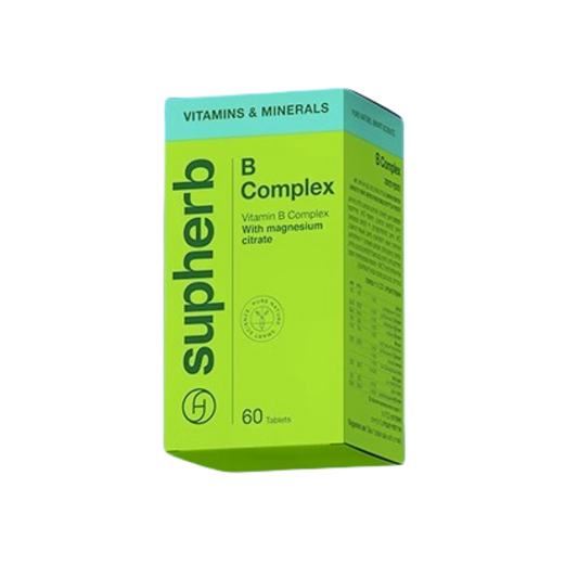 SUPHERB Vitamin B Complex With Magnesium Citrate 60 Capsules