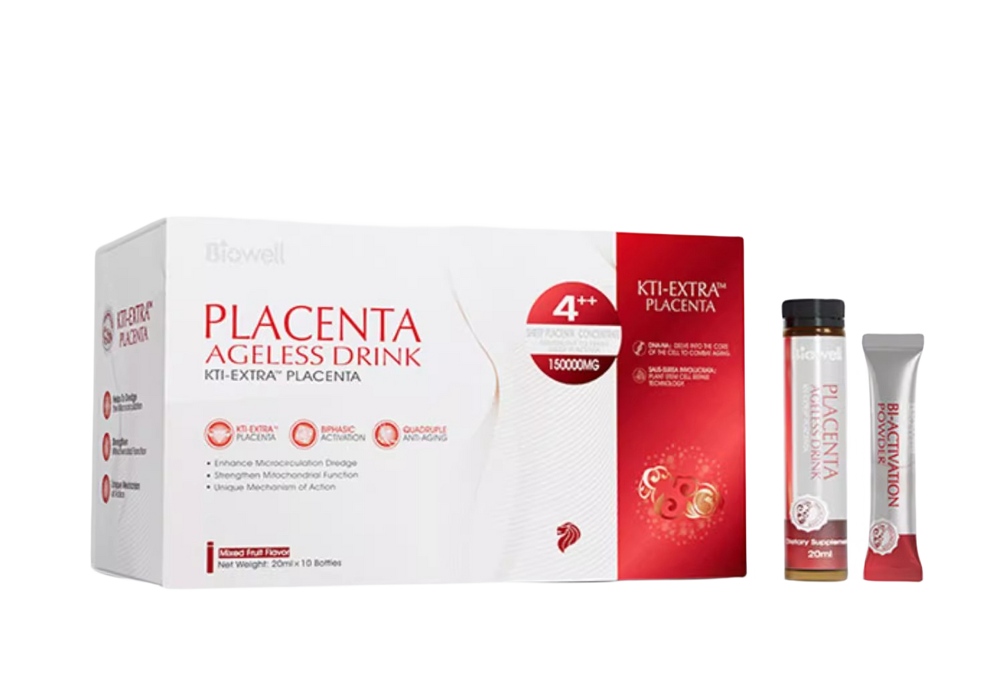 BIOWELL PLACENTA AGELESS DRINK KTI-EXTRA PLACENTA