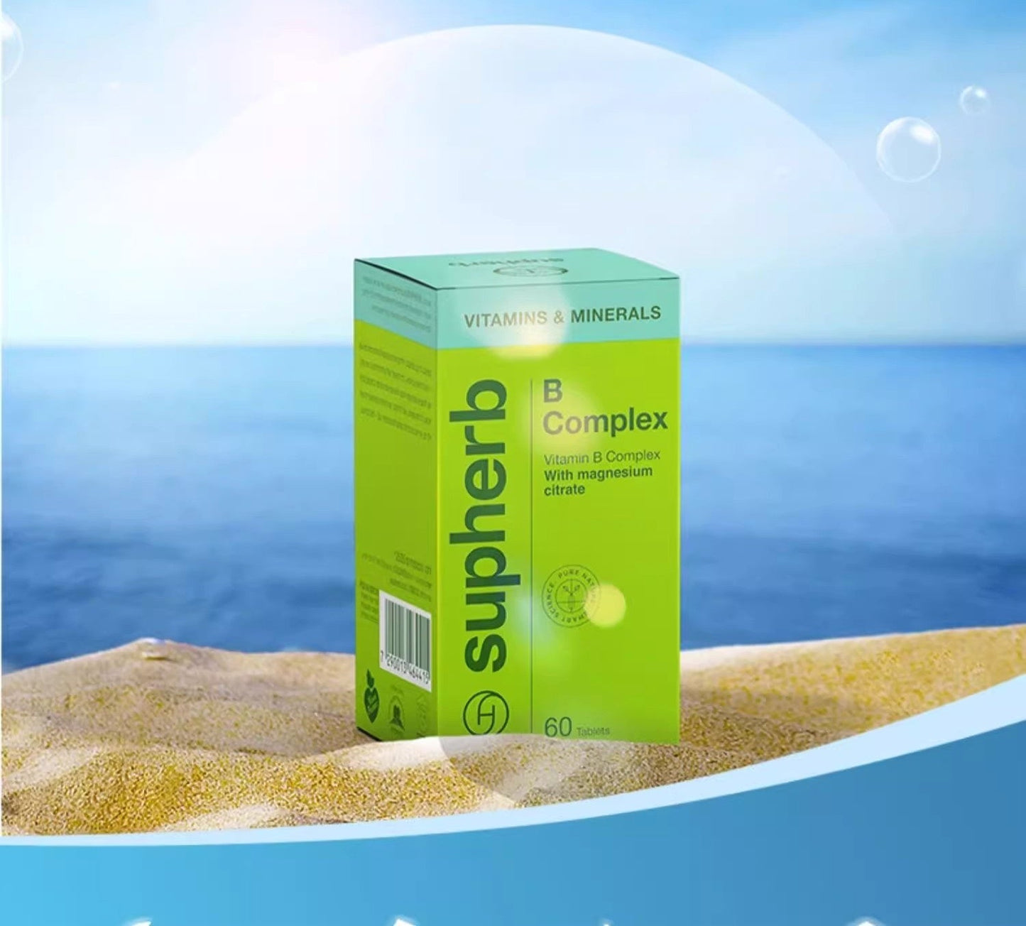 SUPHERB Vitamin B Complex With Magnesium Citrate 60 Capsules