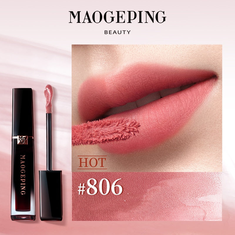 MAOGEPING Soft-Matte Liquid Lipstick Hydrating & Transfer-Proof #806 Oxygen Powder