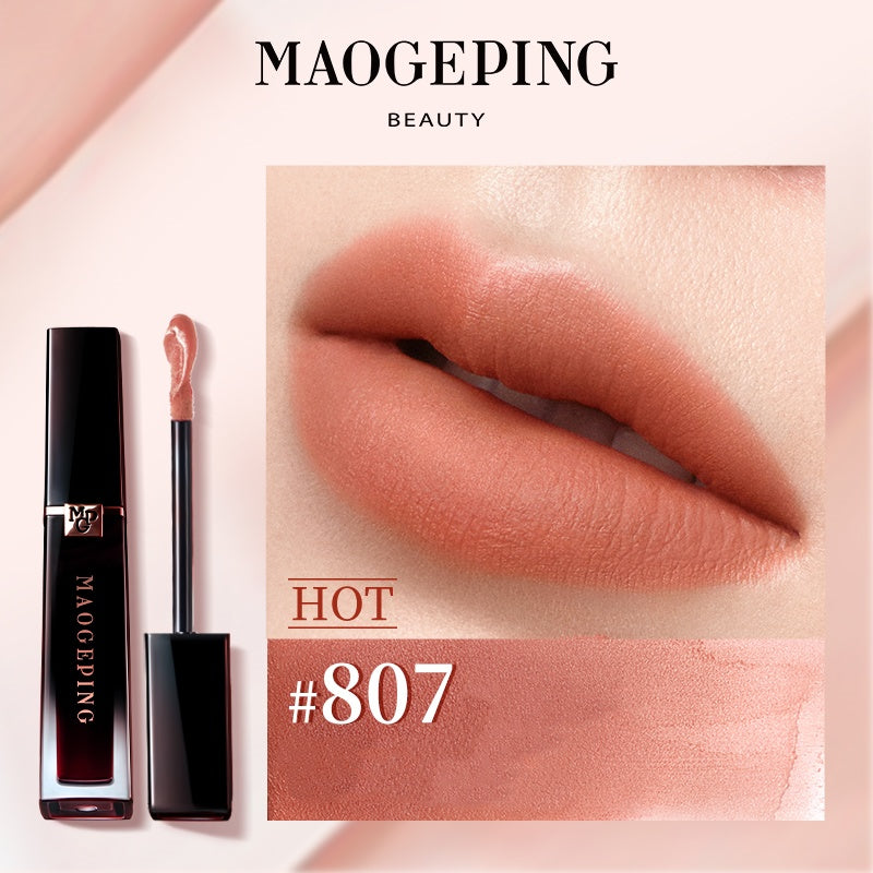 MAOGEPING Soft-Matte Liquid Lipstick Hydrating & Transfer-Proof #807 Oolong Apricot