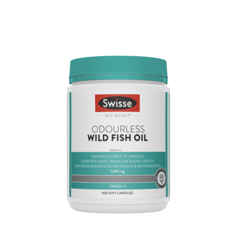 SWISSE Ultiboost Odourless High Strength Wild Fish Oil 400 Tablets