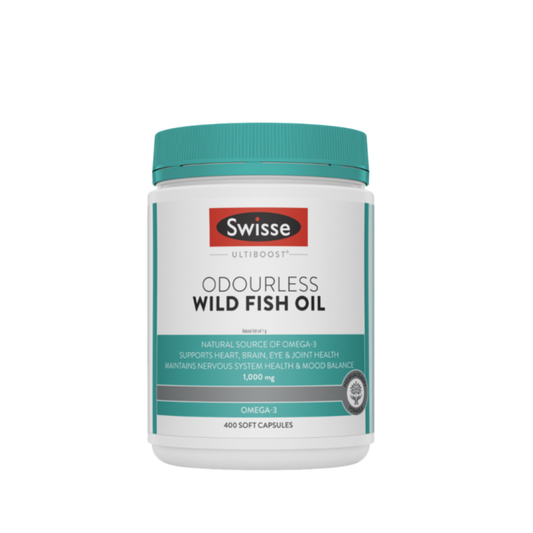 SWISSE Ultiboost Odourless High Strength Wild Fish Oil 400 Tablets