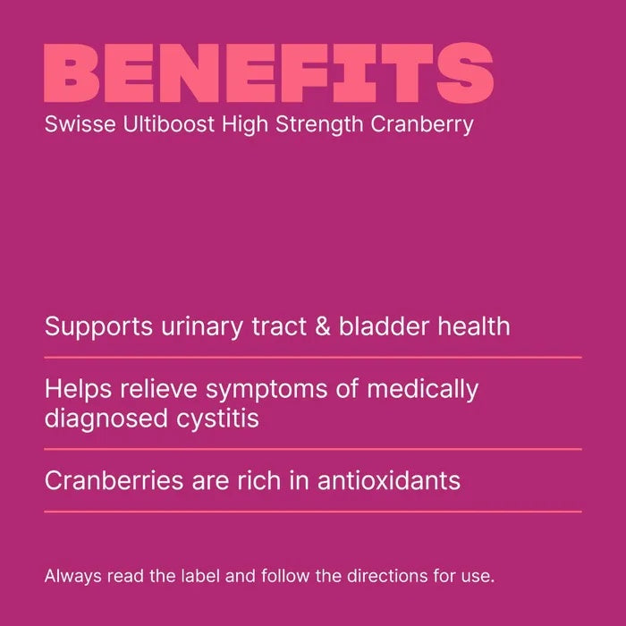 SWISSE Ultiboost High Strength Cranberry 30 Tablets